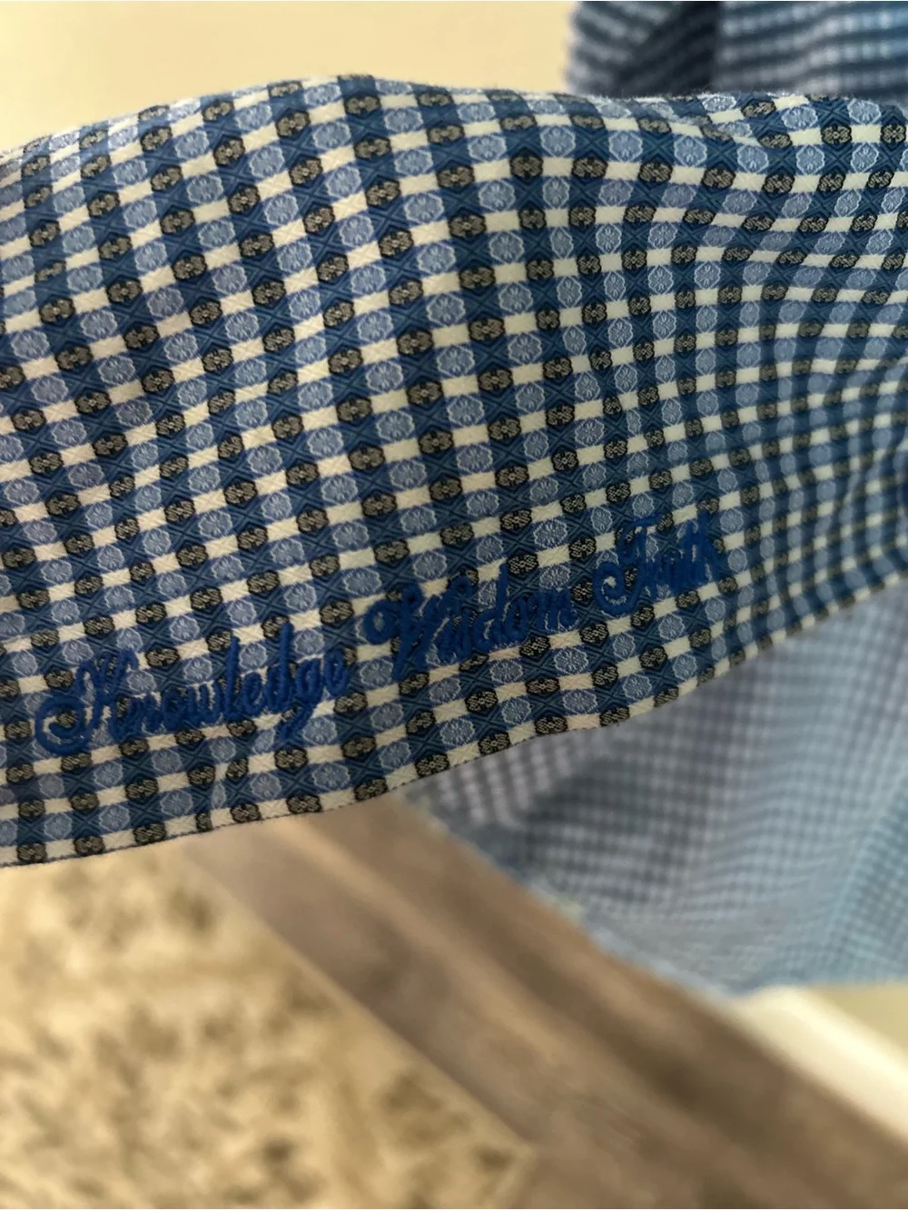 Robert Graham Blue and White Micro-Check Button-Down Shirt